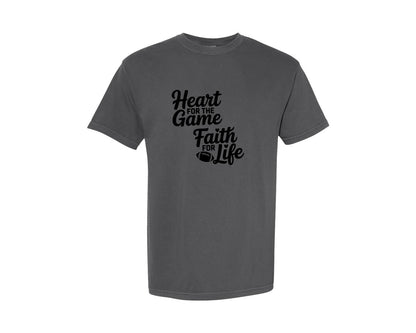 brand:Comfort Colors|color:Pepper|Faith X Football Of 20 Graphic T-Shirt