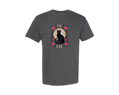 brand:Comfort Colors|color:Pepper|Hippie Cat Graphic T-Shirt