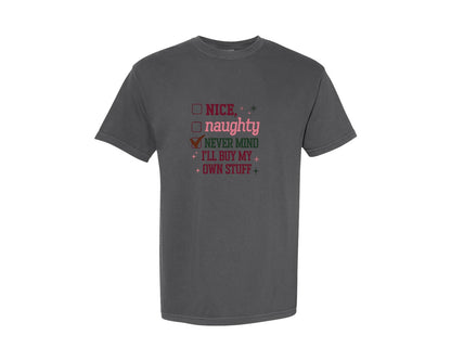 brand:Comfort Colors|color:Pepper|Funny Sarcastic Christmas 7 Graphic T-Shirt