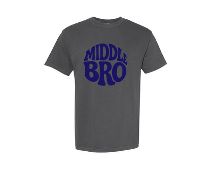 brand:Comfort Colors|color:Pepper|Retro Middle Bro Brother Design Graphic T-Shirt