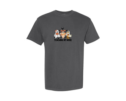 brand:Comfort Colors|color:Pepper|Retro Teaching My Boos Back To School Graphic T-Shirt
