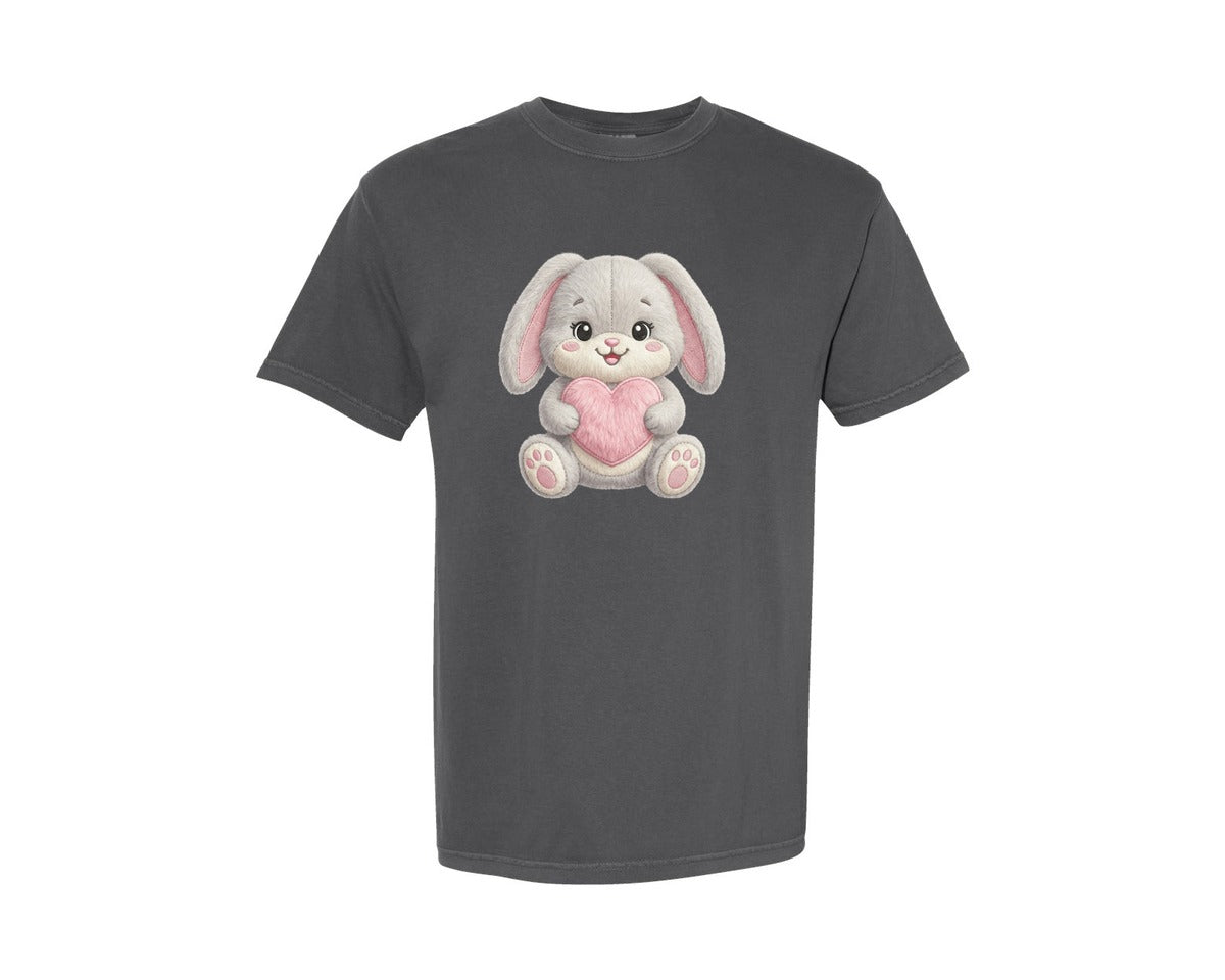 brand:Comfort Colors|color:Pepper|Faux Fur Valentine Graphic T-Shirt
