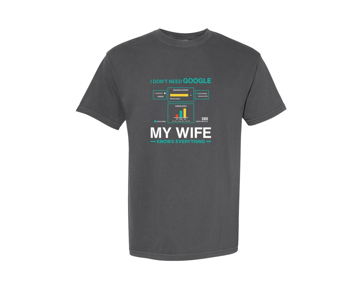 brand:Comfort Colors|color:Pepper|Valentine Day Funny Husband Wife Tshirt 2 Graphic T-Shirt