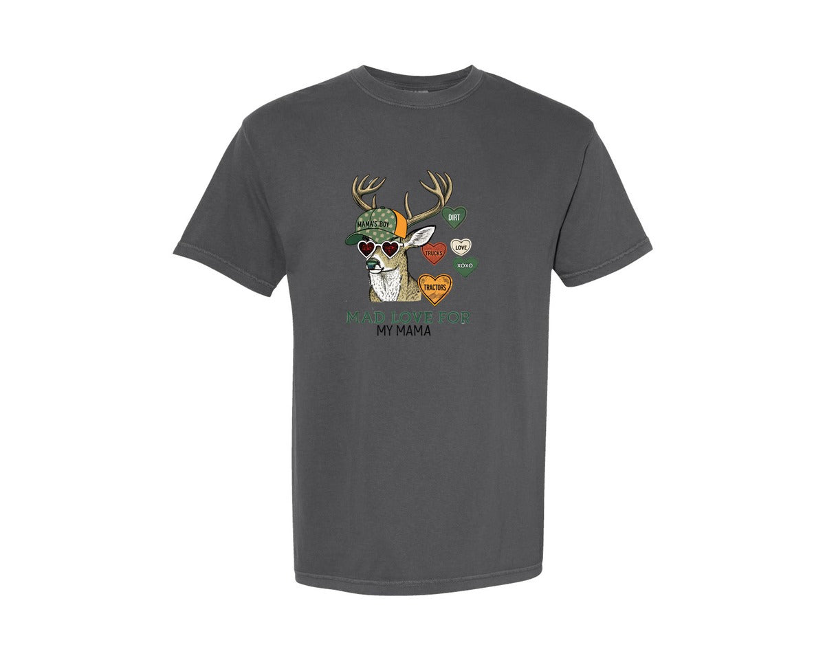 brand:Comfort Colors|color:Pepper|Mad Love For Mama Valentine Graphic T-Shirt