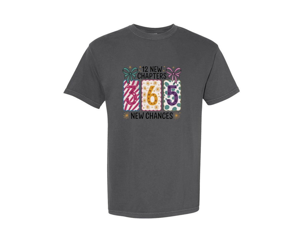 brand:Comfort Colors|color:Pepper|Happy New Year 2026 12 New Chapters Graphic T-Shirt