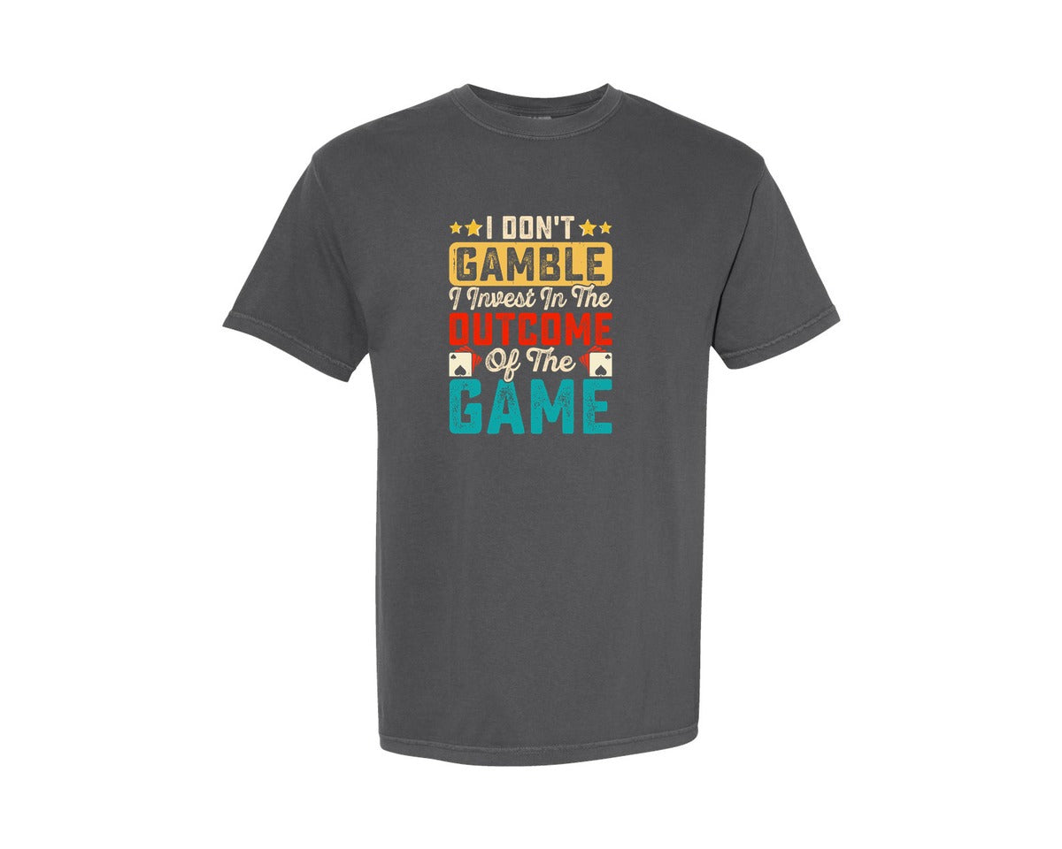 brand:Comfort Colors|color:Pepper|Vintage Poker T Shirt Design Graphic T-Shirt
