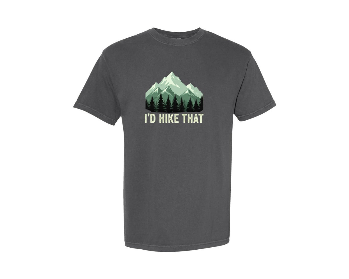 brand:Comfort Colors|color:Pepper|Funny Mountain Hiking Id Hike That Graphic T-Shirt