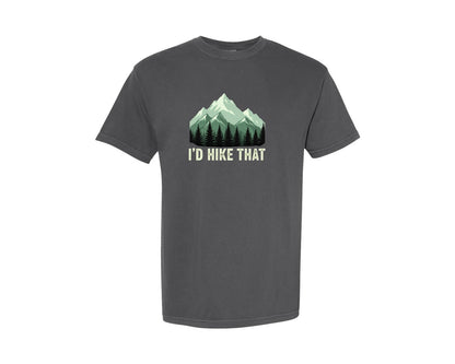 brand:Comfort Colors|color:Pepper|Funny Mountain Hiking Id Hike That Graphic T-Shirt