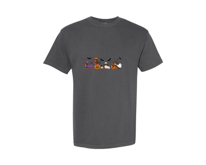 brand:Comfort Colors|color:Pepper|Halloween Dachshund Set Graphic T-Shirt
