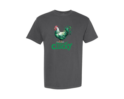brand:Comfort Colors|color:Pepper|Feelin Clucky Chicken Graphic T-Shirt