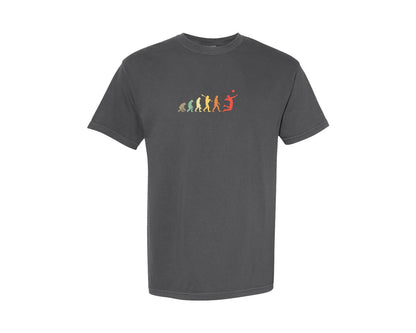 brand:Comfort Colors|color:Pepper|Evolution Retro Volleyball T Shirt Graphic T-Shirt