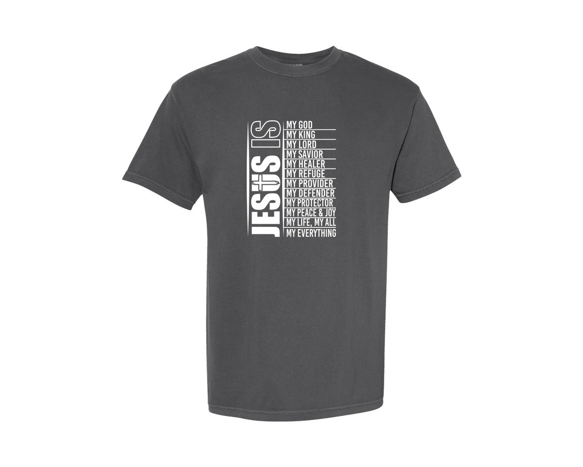 brand:Comfort Colors|color:Pepper|Jesus Is My Good Funny Tshirt Design Graphic T-Shirt