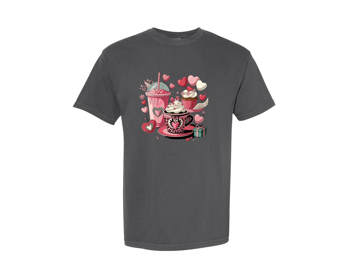 brand:Comfort Colors|color:Pepper|Valentines T Shirt Designs P1 Graphic T-Shirt