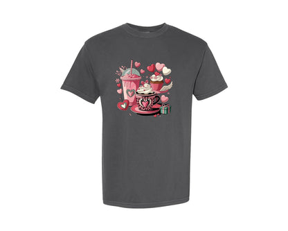 brand:Comfort Colors|color:Pepper|Valentines T Shirt Designs P1 Graphic T-Shirt