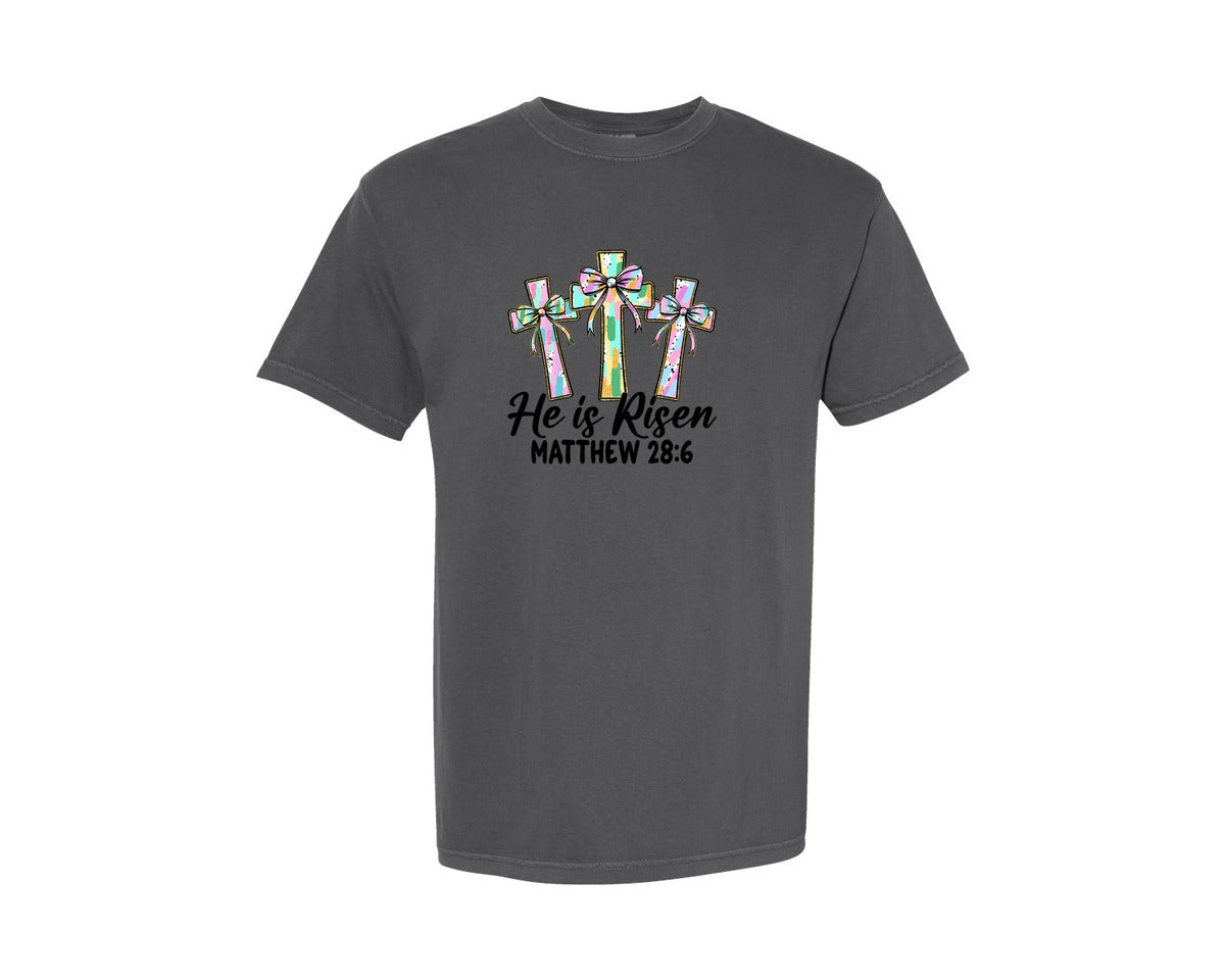 brand:Comfort Colors|color:Pepper|Christian Easter Coquette 8 Graphic T-Shirt