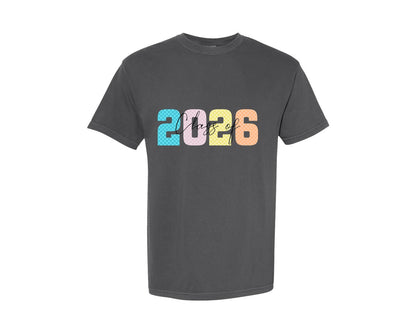 brand:Comfort Colors|color:Pepper|Class Of 2026 Graduation Graphic T-Shirt