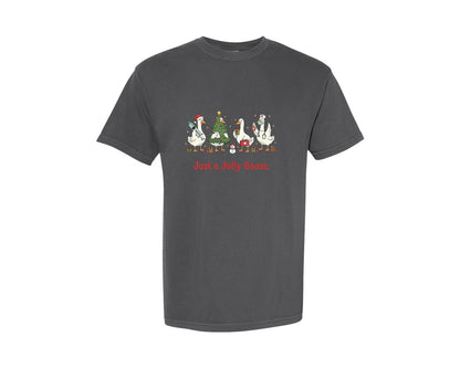 brand:Comfort Colors|color:Pepper|Funny Christmas Doctor Goose Graphic T-Shirt