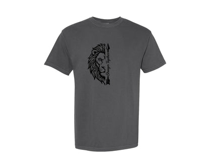 brand:Comfort Colors|color:Pepper|Lion Lioness Strong Couple Valentine Graphic T-Shirt