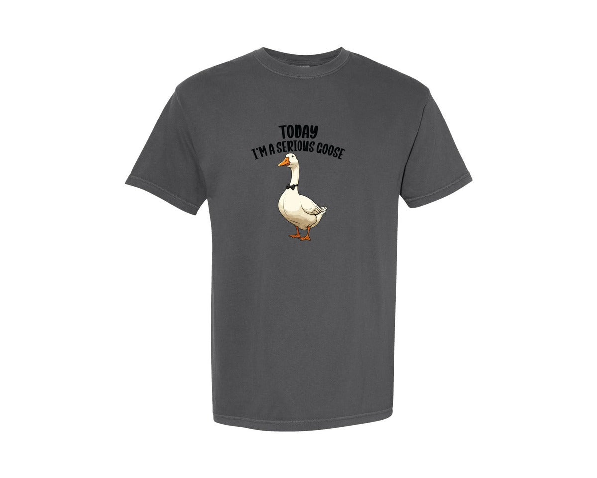 brand:Comfort Colors|color:Pepper|Today Im A Serious Goose Meme Graphic T-Shirt