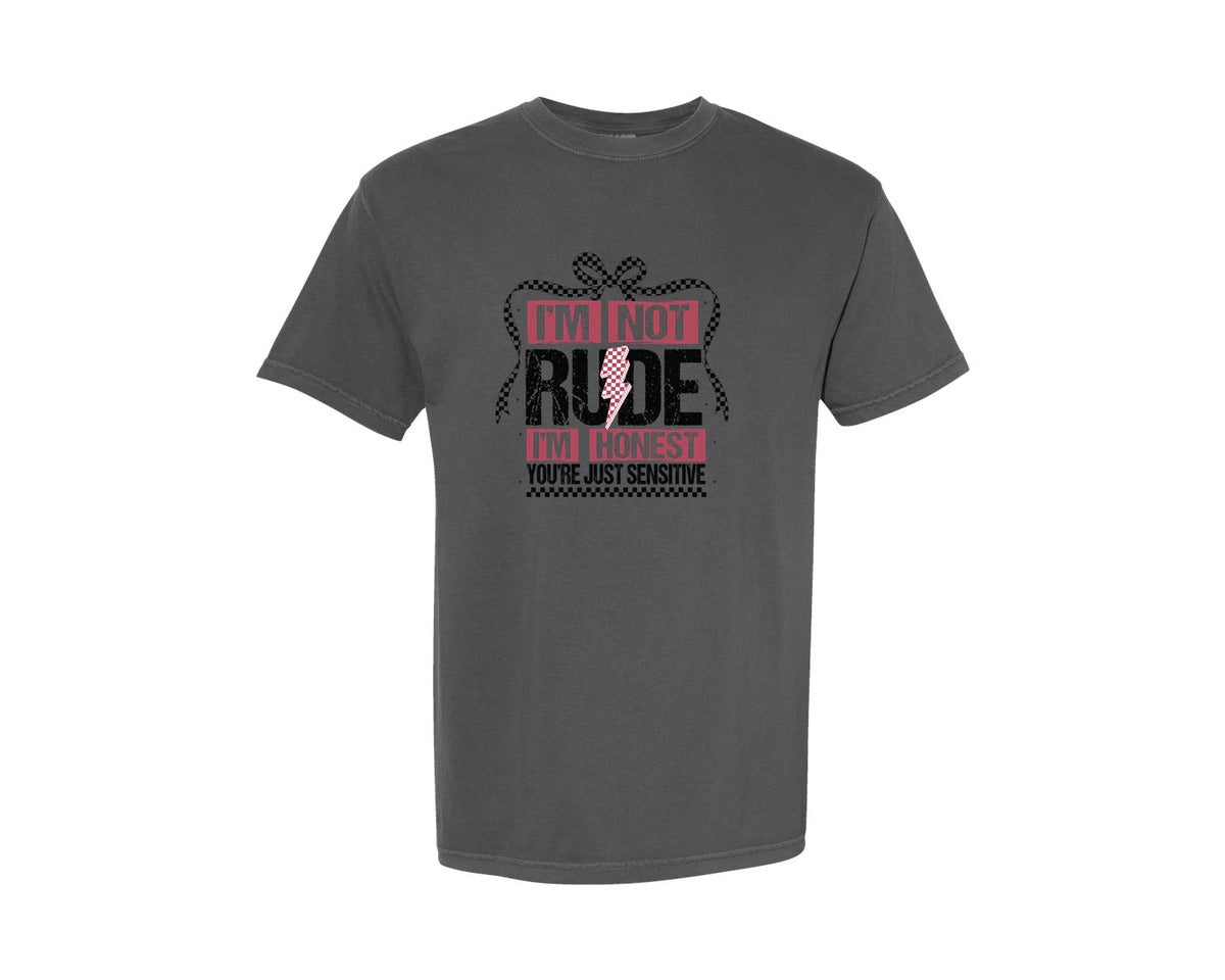 brand:Comfort Colors|color:Pepper|Im Not Rude Snarky Sarcastic 2 Graphic T-Shirt
