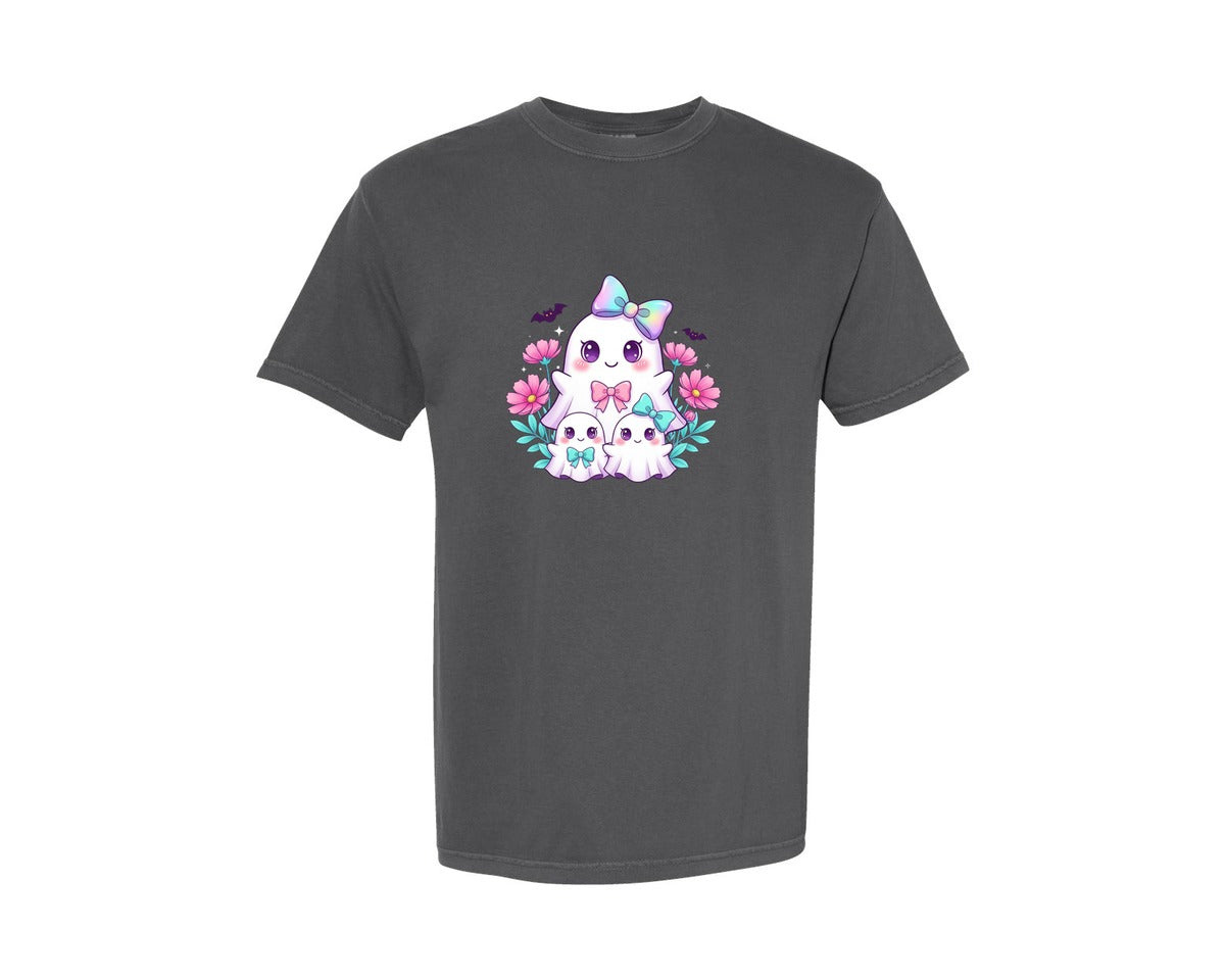 brand:Comfort Colors|color:Pepper|Coquette Iridescent Ghost Graphic T-Shirt