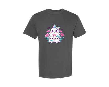 brand:Comfort Colors|color:Pepper|Coquette Iridescent Ghost Graphic T-Shirt