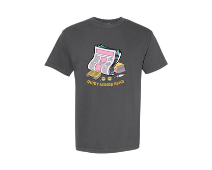 brand:Comfort Colors|color:Pepper|Quiet Minds Read T Shirt Graphic T-Shirt