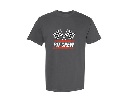 brand:Comfort Colors|color:Pepper|Pit Crew Car T Shirt Design Graphic T-Shirt