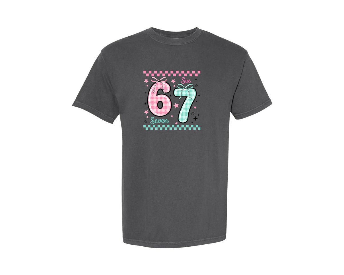 brand:Comfort Colors|color:Pepper|Valentine Funny 6 7 Six Seven Meme Graphic T-Shirt