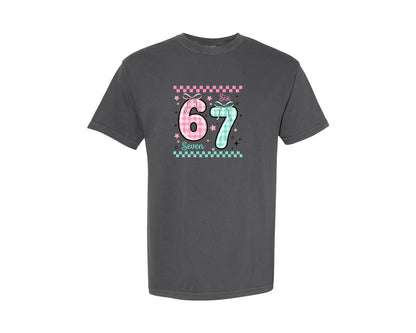 brand:Comfort Colors|color:Pepper|Valentine Funny 6 7 Six Seven Meme Graphic T-Shirt