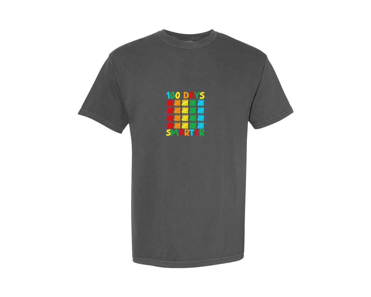 brand:Comfort Colors|color:Pepper|100 Days Smarter 100 Days Of School 10 Graphic T-Shirt