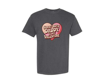 brand:Comfort Colors|color:Pepper|Daddy Is My Valentine 2 Graphic T-Shirt