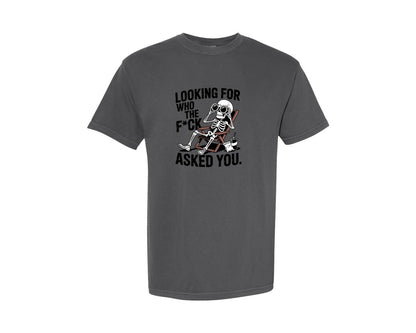 brand:Comfort Colors|color:Pepper|Funny Skeleton Quote Halloween Graphic T-Shirt