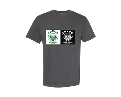 brand:Comfort Colors|color:Pepper|Savor The Flavor Retro Burger Graphic T-Shirt