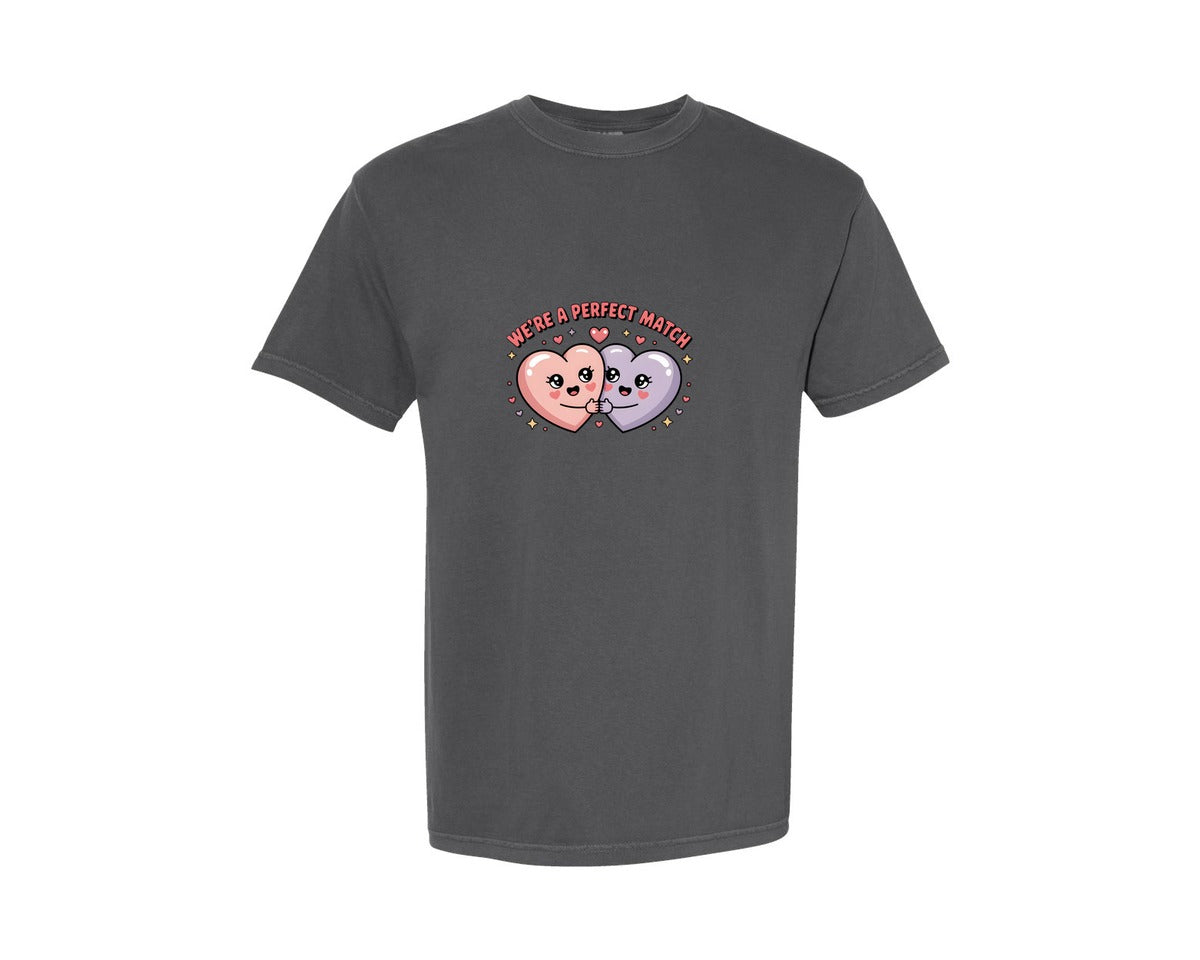 brand:Comfort Colors|color:Pepper|Were A Perfect Match 11 Graphic T-Shirt