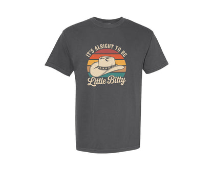 brand:Comfort Colors|color:Pepper|Its Alright To Be Little Bitty 8 Graphic T-Shirt
