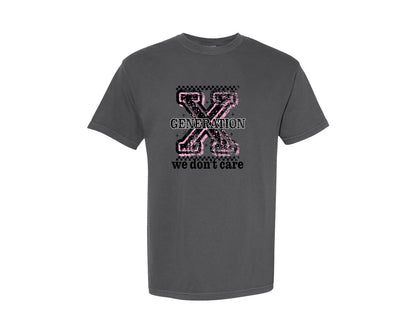 brand:Comfort Colors|color:Pepper|Gen X Snarky Sarcastic Generation X Graphic T-Shirt
