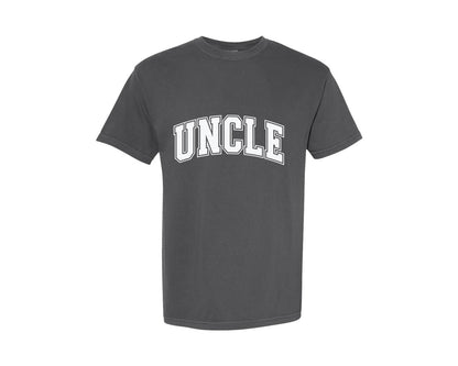 brand:Comfort Colors|color:Pepper|Uncle Varsity Uncle Dad Fathers Day Graphic T-Shirt