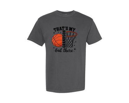 brand:Comfort Colors|color:Pepper|Thats My Grandson Out There Basketball 4 Graphic T-Shirt