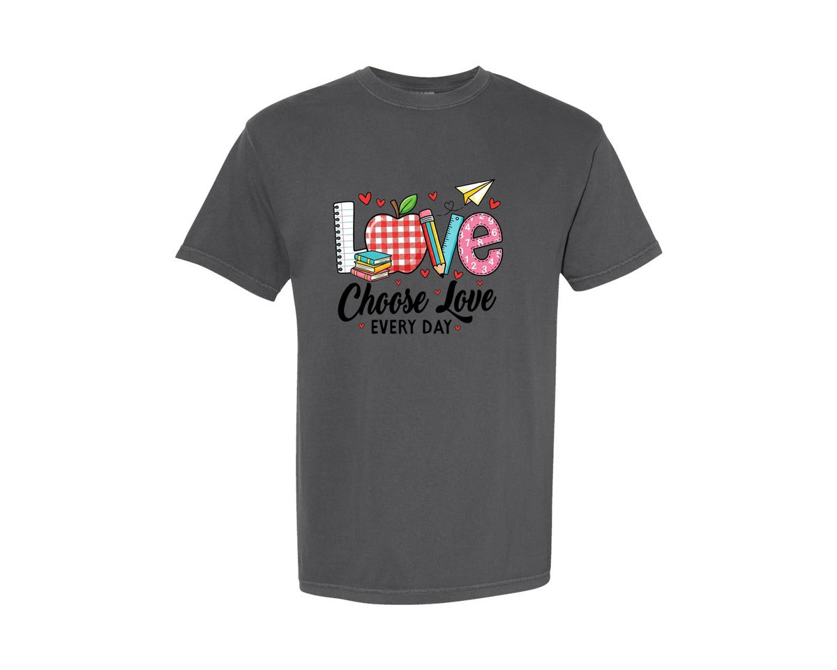 brand:Comfort Colors|color:Pepper|Teacher Valentine 39 Graphic T-Shirt