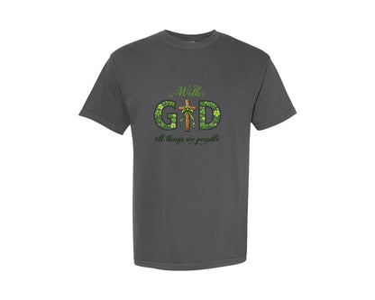 brand:Comfort Colors|color:Pepper|With God All Things Possible Graphic T-Shirt