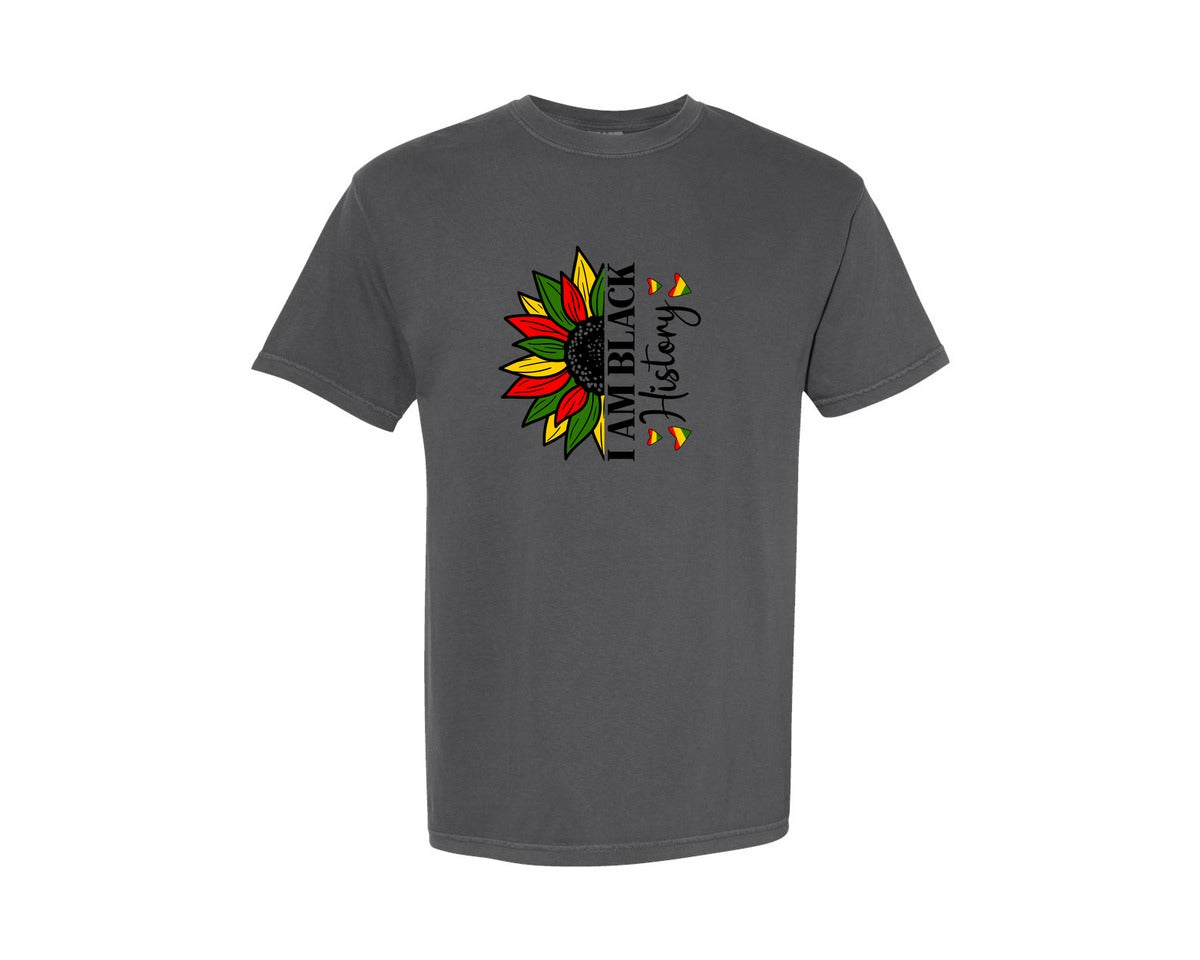 brand:Comfort Colors|color:Pepper|African Pride I Am Black History Graphic T-Shirt