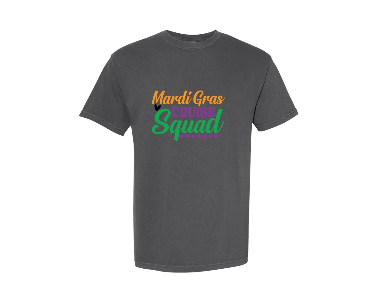 brand:Comfort Colors|color:Pepper|Mardi Gras Cruise Squad 7 Graphic T-Shirt