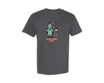 brand:Comfort Colors|color:Pepper|Were Mint To Be Cute Love Pun Design Graphic T-Shirt