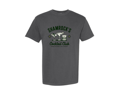 brand:Comfort Colors|color:Pepper|St Patricks Day Cocktail Design Graphic T-Shirt