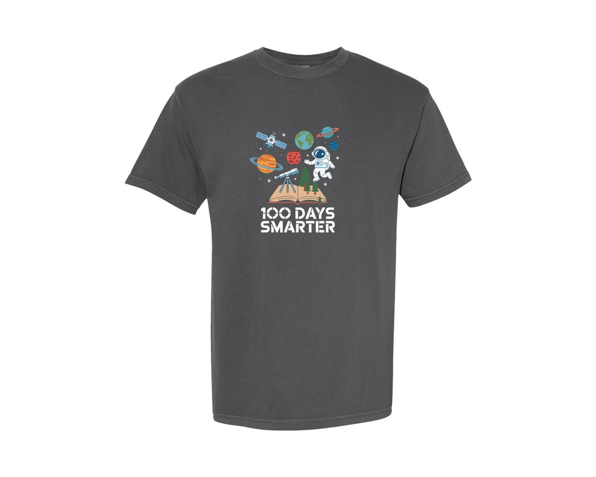 brand:Comfort Colors|color:Pepper|100 Days Smarter Space Graphic T-Shirt