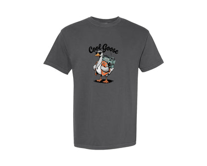 brand:Comfort Colors|color:Pepper|Cool Goose Hipster Summer Cartoon Graphic T-Shirt