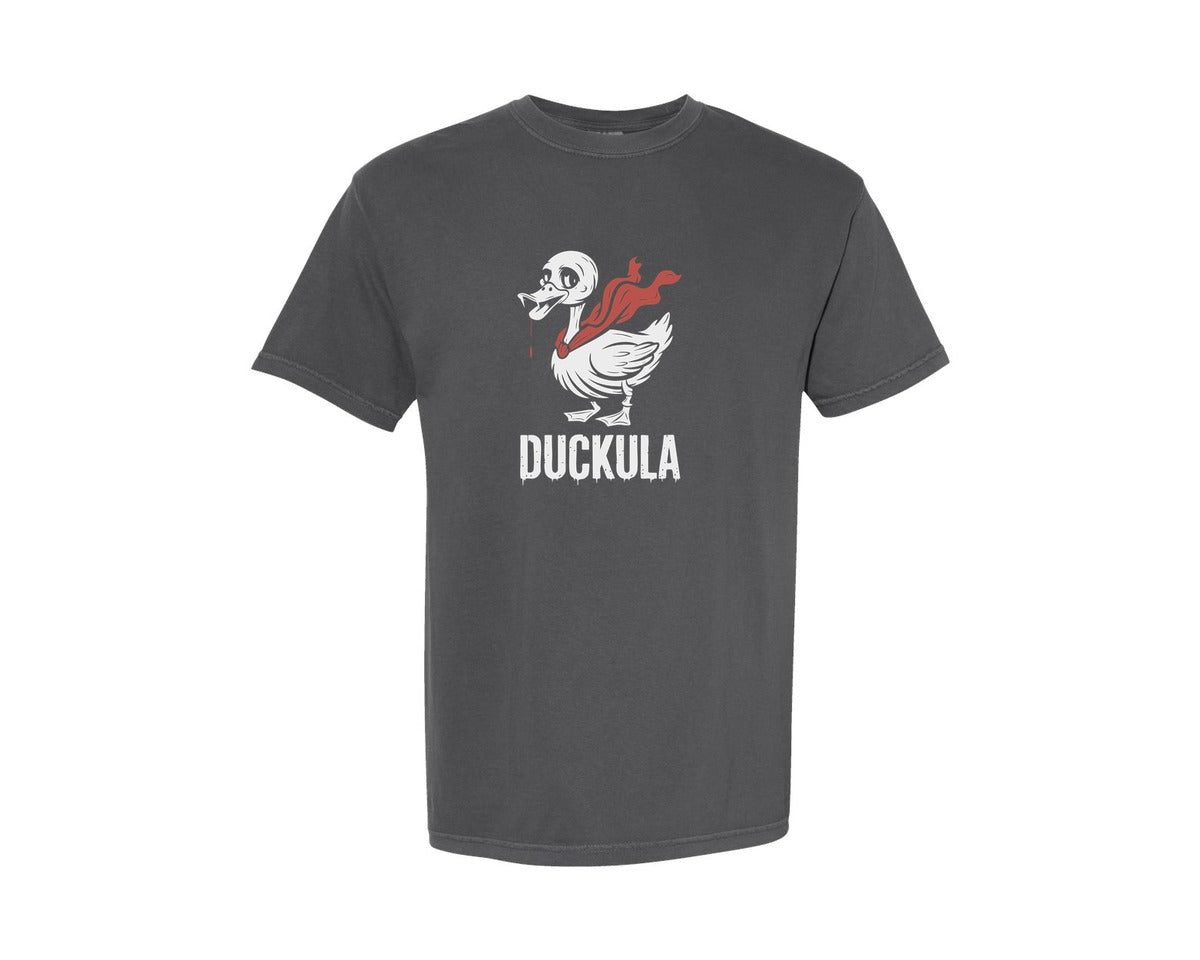 brand:Comfort Colors|color:Pepper|Duckula Funny Vampire Goose Duck Graphic T-Shirt