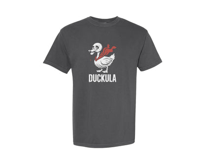 brand:Comfort Colors|color:Pepper|Duckula Funny Vampire Goose Duck Graphic T-Shirt
