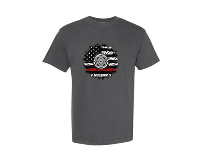 brand:Comfort Colors|color:Pepper|Firefighter Wife Graphic T-Shirt